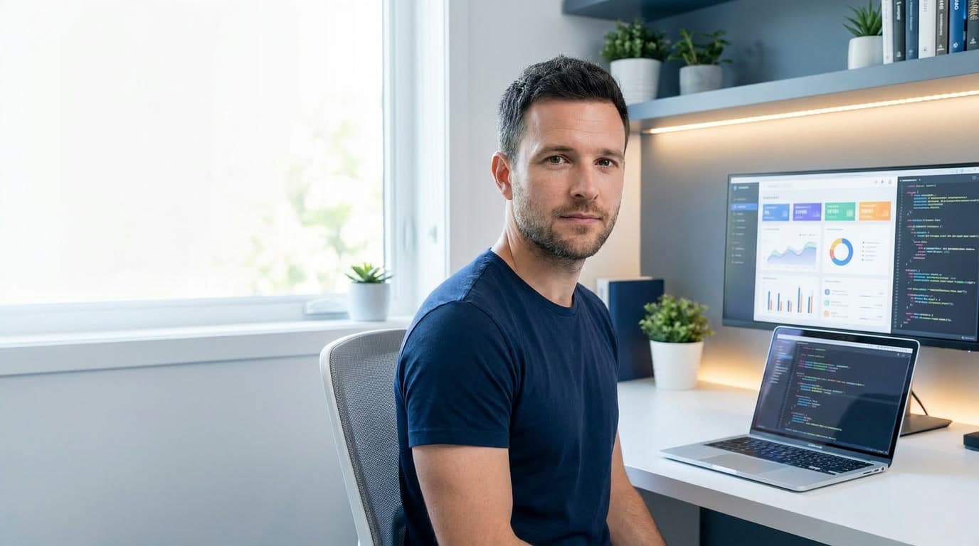 A developer integrating the Easy2257 Partner API at a workstation